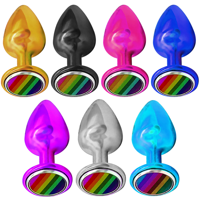 Plug Anal De Metal Médio Pride Lgbt Hard