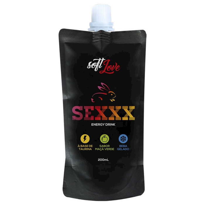 Sexxx Energy Drink Sabor Maçã Verde 200ml Soft Love