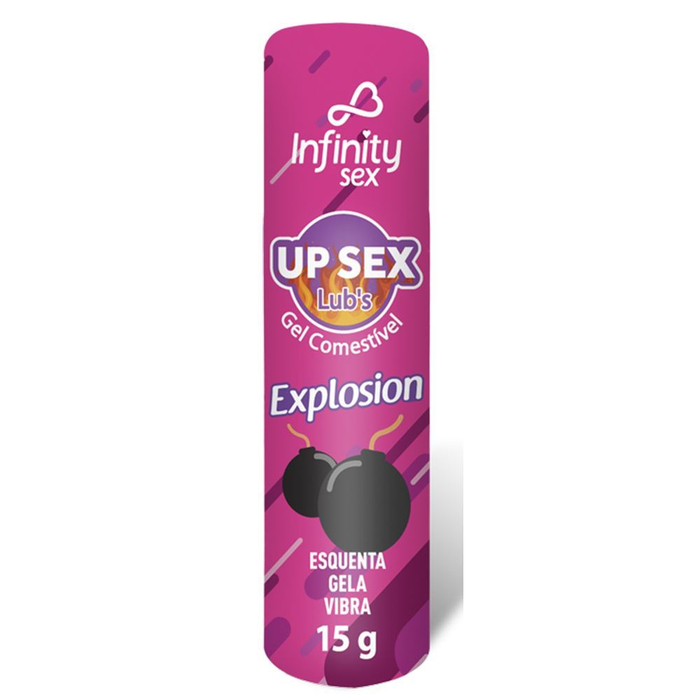 Up Sex Lub's 15gr Gel Comestível Explosion Esquenta Gela Vibra Infinity Sex