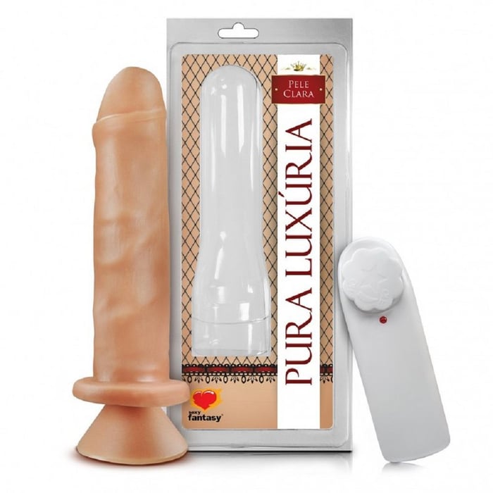 Prótese Realística Com Vibro E Ventosa 16 X 3,8cm Sexy Fantasy