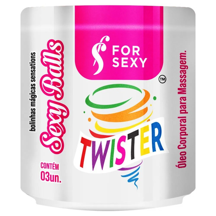 Twister Sexy Balls óleo Corporal Para Massagem 03 Unidades For Sexy