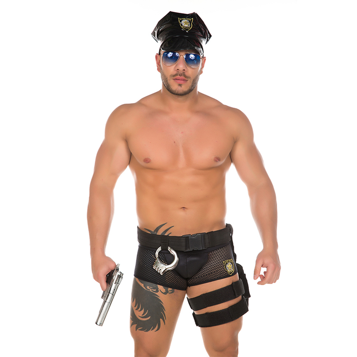 Fantasia Sensual Masculina Cueca Policial Pimenta Sexy