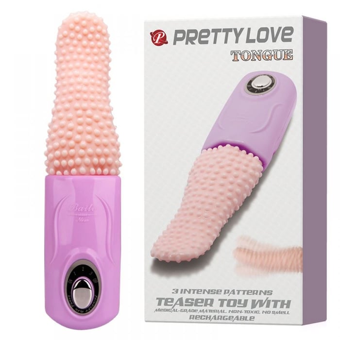 Estimulador Tongue Formato Língua Com 3 Modos De Vibração E Rotação Pretty Love Ld Import