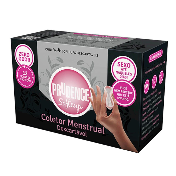 Softcup Coletor Menstrual Descartável Com 4 Unidades Prudence