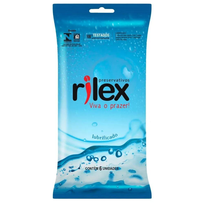 Preservativo Lubrificado Com 06 Unidades Rilex