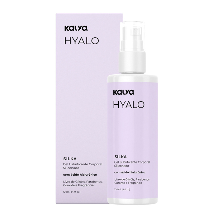 Hyalo Silka Lubrificante Corporal Siliconado Com ácido Hialurônico 120ml Kalya