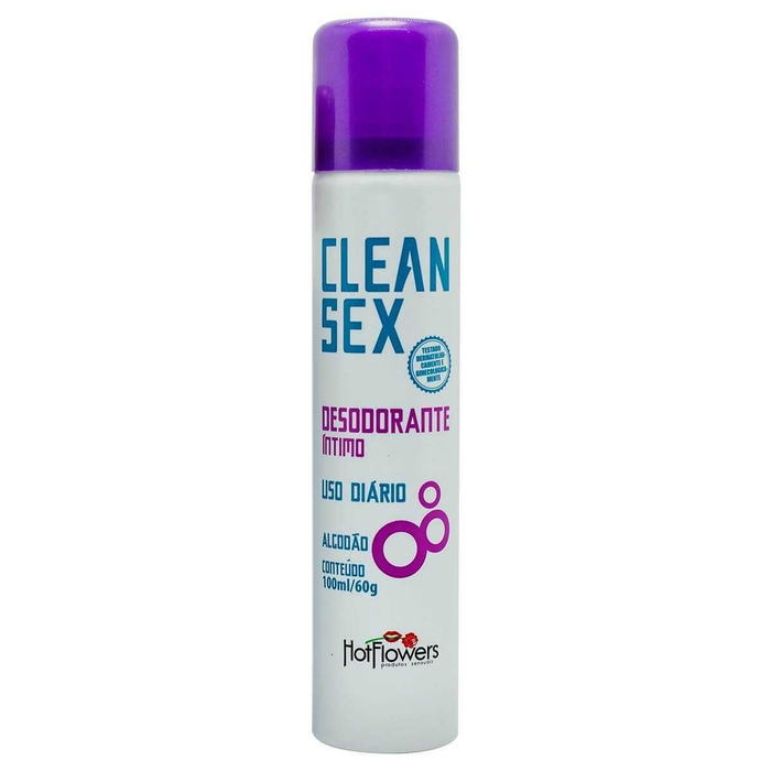 Clean Sex Desodorante íntimo De Algodão 100 Ml Hot Flowers