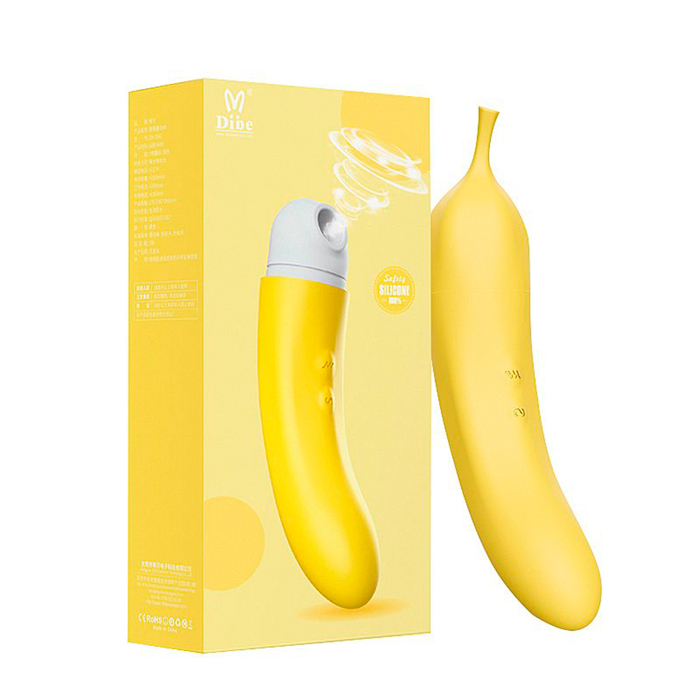 Vibrador Feminino Formato De Banana Com Pulsação Sexy Import