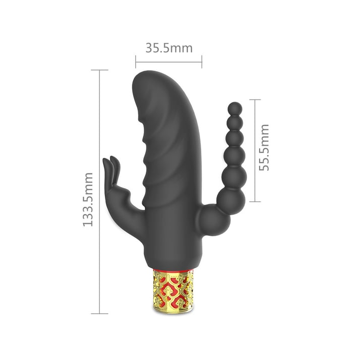 Vibrador Escalonado Triplo Prazer Vipmix