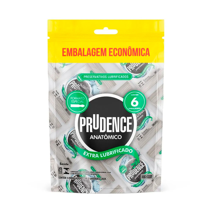 Preservativo Anatômico 6 Embalagens Com 3 Uni Cada Prudence