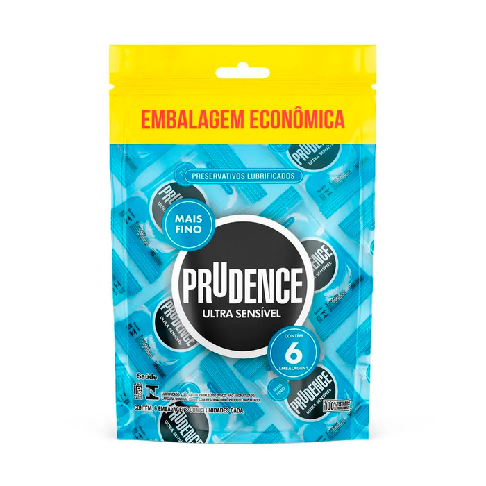 Preservativos Ultra Sensível 6 Embalagens Com 3 Uni Cada Prudence
