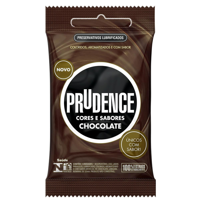 Preservativos Cores E Sabores Chocolate 3 Unidades Prudence