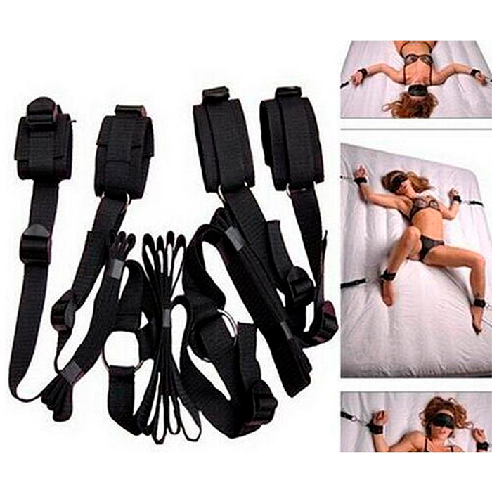 Kit Bondage Amarras Separadoras Para cama Sexy Import