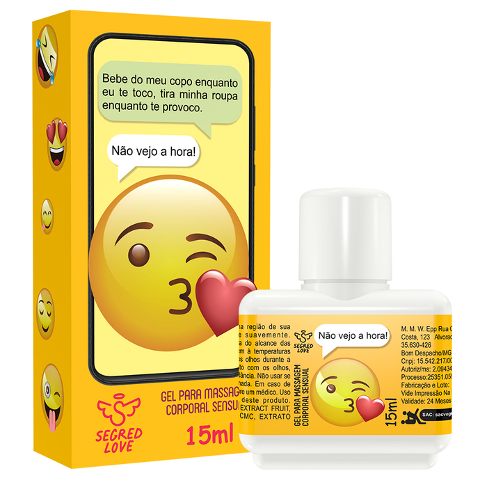 Emoji Do Prazer Não Vejo A Hora Lubrificante íntimo 15ml Segred Love