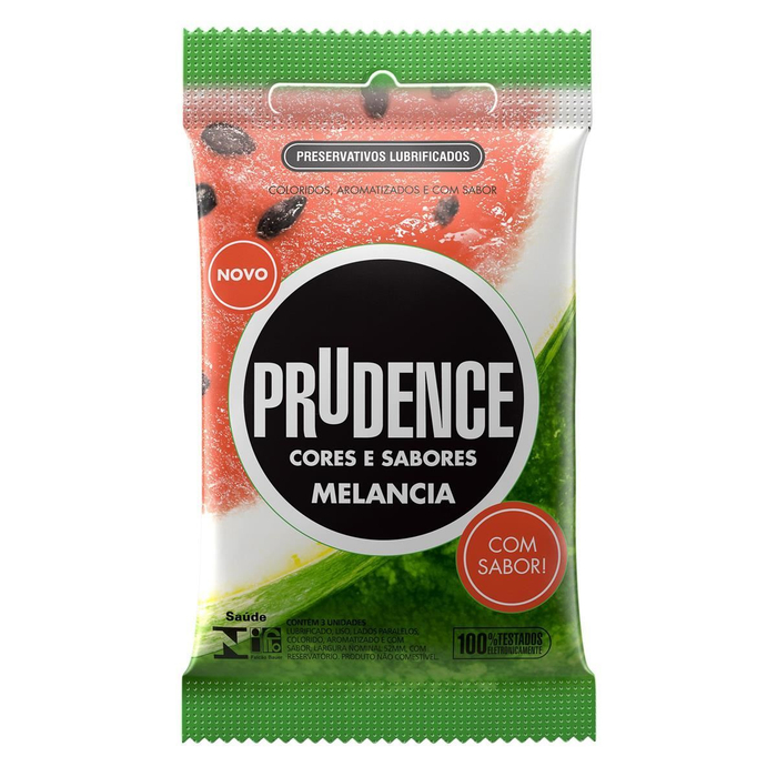 Preservativos Cores E Sabores Melancia 3 Unidades Prudence