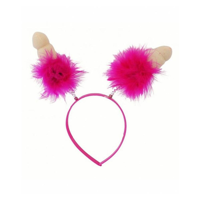 Tiara Com Plumas E Pênis Em Pelúcia Ld Import