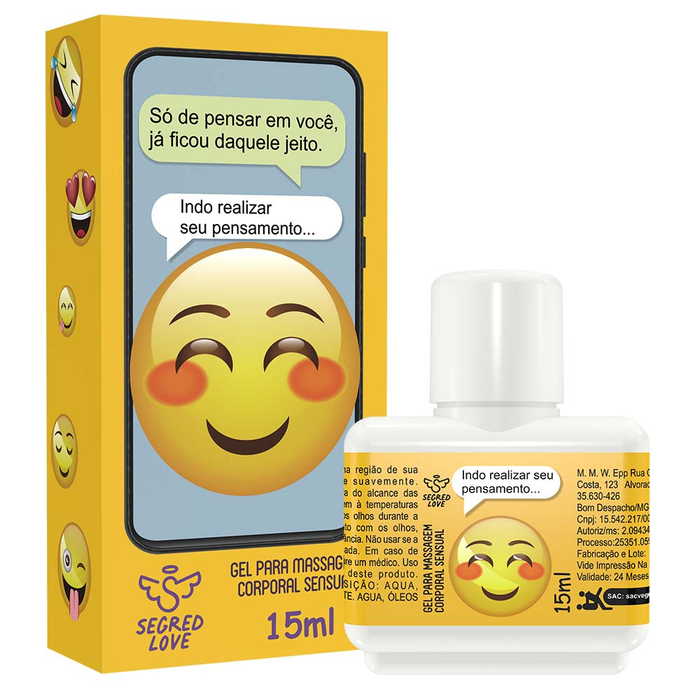 Emoji Do Prazer Indo Realizar Seu Pensamento Gel Retardante Masculino 15ml Segred Love