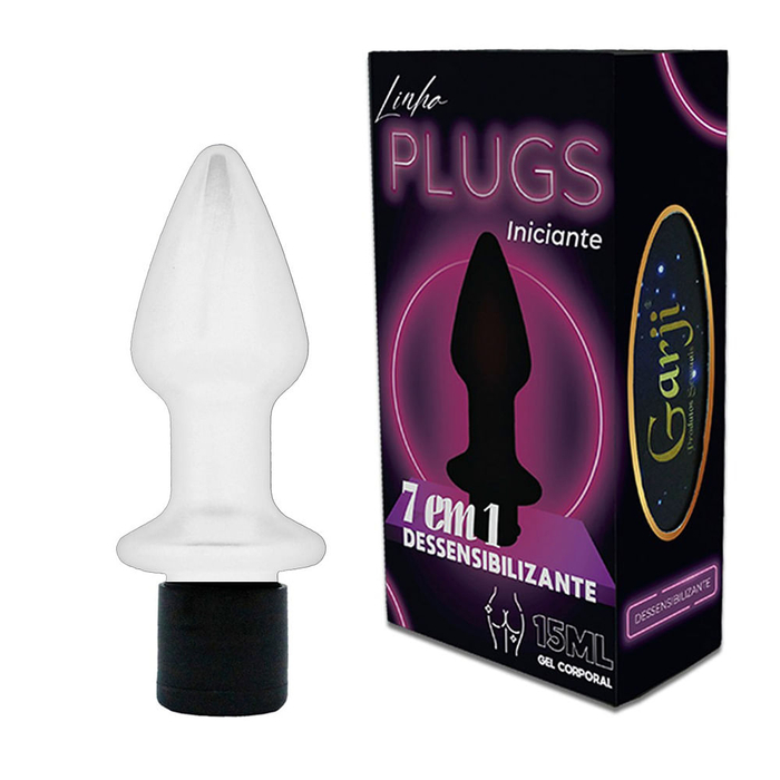 Linha Plugs Iniciantes Gel Corporal 7 Em 1 Dessensibilizante 15ml Garji