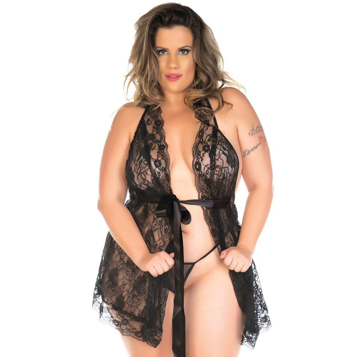 Camisola Sensual Plus Size Luxo Pimenta Sexy