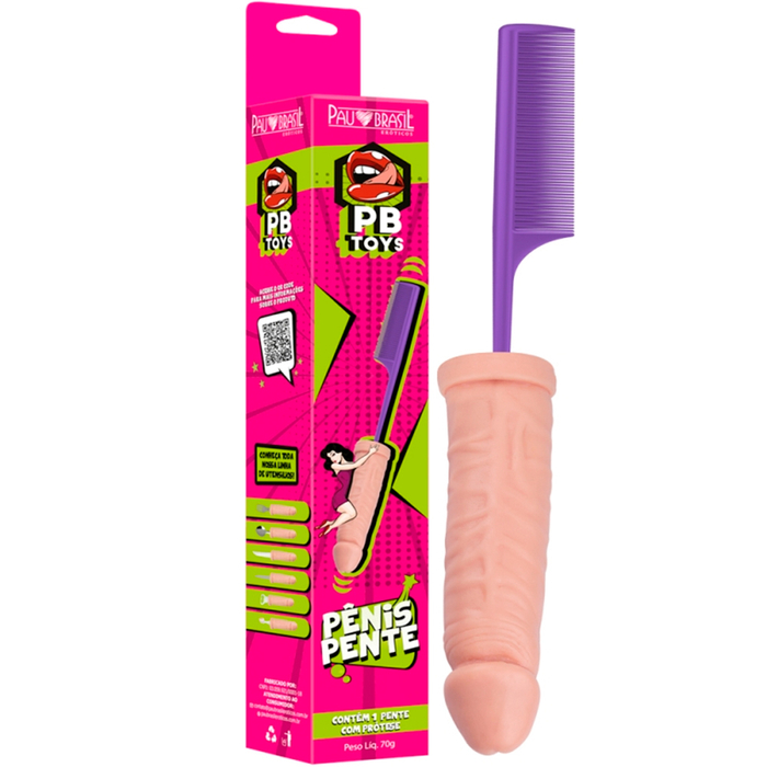 Pente Formato De Pênis Pb Toys Linha Utensílios Sensuais Pau Brasil