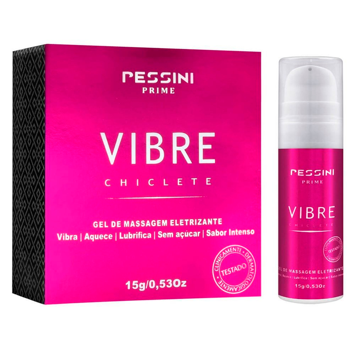 Gel Eletrizante Vibre Chiclete 15g Linha Prime Pessini