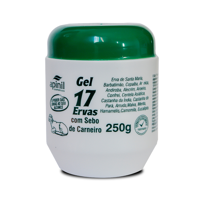 Gel 17 Ervas Para Massagem Com Sebo De Carneiro 250g Apinil