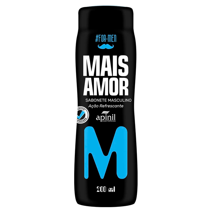 Mais Amor Sabonete Masculino Ação Refrescante 200ml Apinil