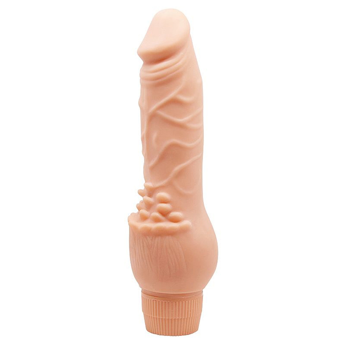 Prótese Realística Com Vibro Em Silicone 19,5 X 3,8 Cm Sexy Import