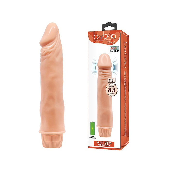 Prótese Realístico Com Vibro Em Silicone 21,5 X 4,0 Cm Sexy Import