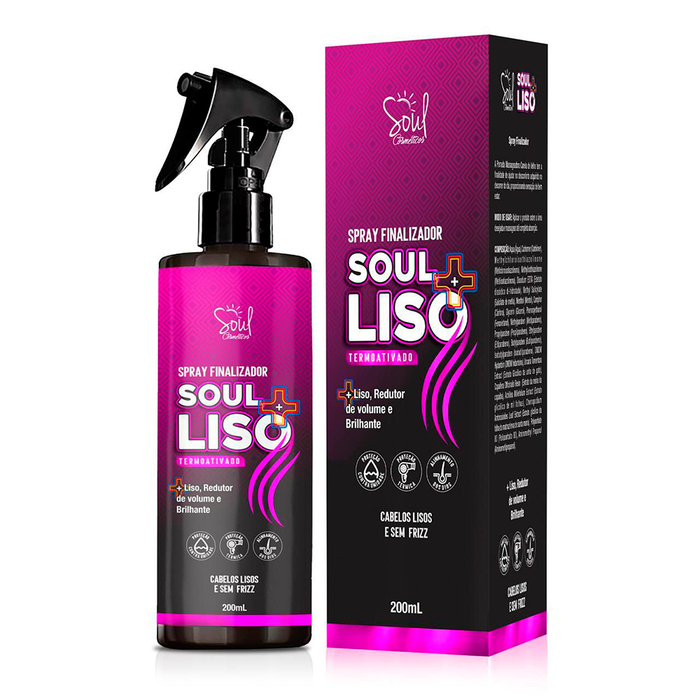 Spray Finalizador Soul Mais Liso 200ml Soul Cosméticos 