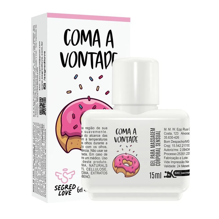 Coma à Vontade Kit Com Tatuagem Temporária E Gel Dessensibilizante 15ml Segred Love