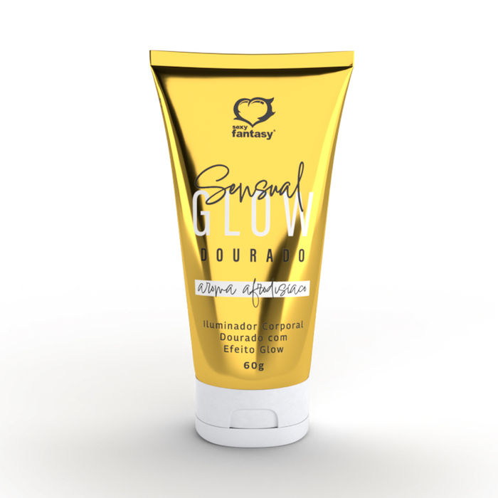 Sensual Glow Iluminador Corporal Com Efeito Dourado 60g Sexy Fantasy