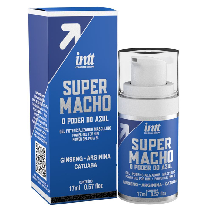 Super Macho O Poder Do Azul Gel Potencializador Masculino 17 Ml Intt