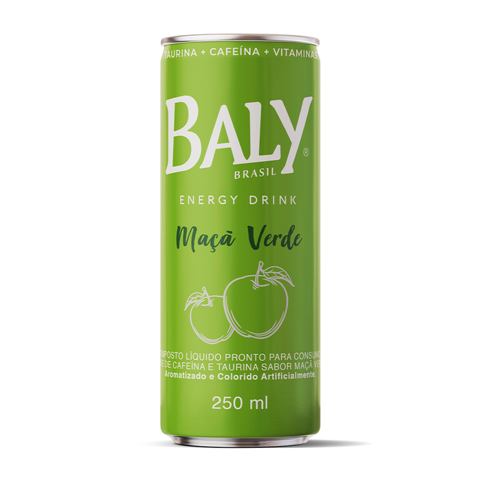 Baly Energy Drink Maçã Verde 250ml Lata Cimed