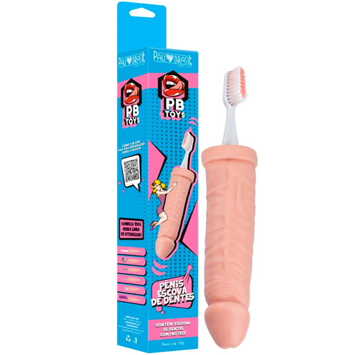 Escova De Dente Em Formato De Pênis Pb Toys Linha Utensílios Sensuais Pau Brasil 