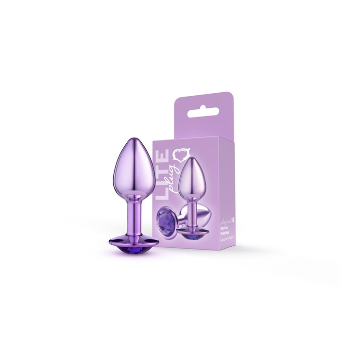 Lite Plug Anal Roxo P Com Pedra Roxa Sexy Fantasy