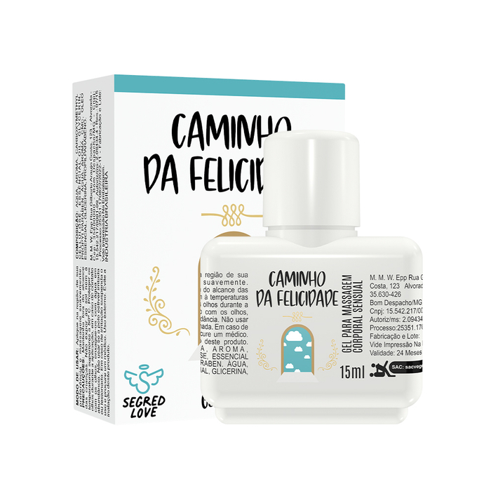 Caminho Da Felicidade Kit Com Gel Vasodilatador E Tatuagem Temporária 15ml Val. 03/25 Segred Love