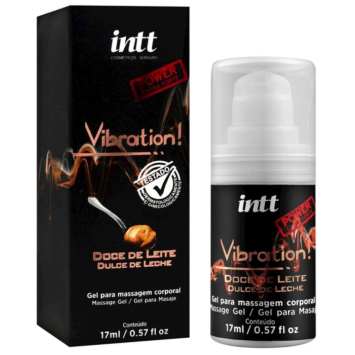 Vibration Gel Excitante Power Extra Forte Doce De Leite 17ml Intt