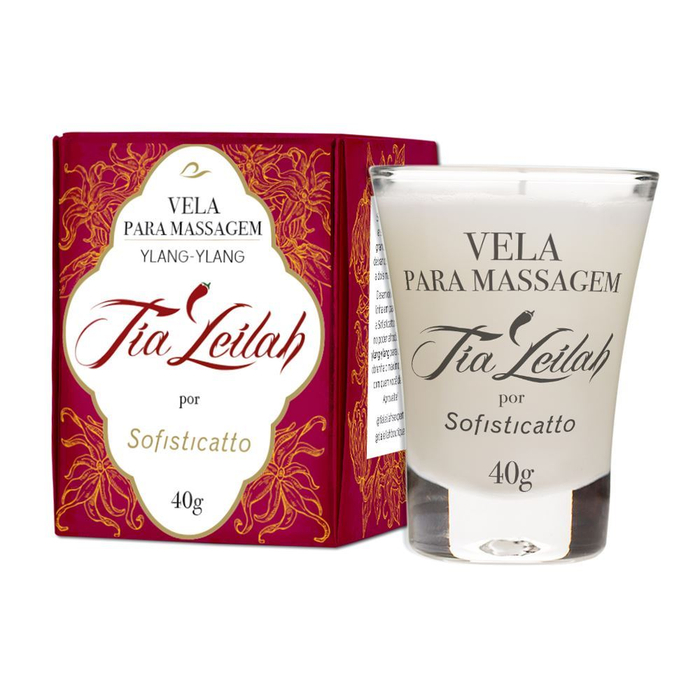 Vela Para Massagem Ylang Ylang Linha Tia Leilah 40g Sofisticatto