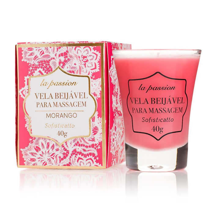 Vela Beijável Para Massagem 40g Linha Passion Sofisticatto