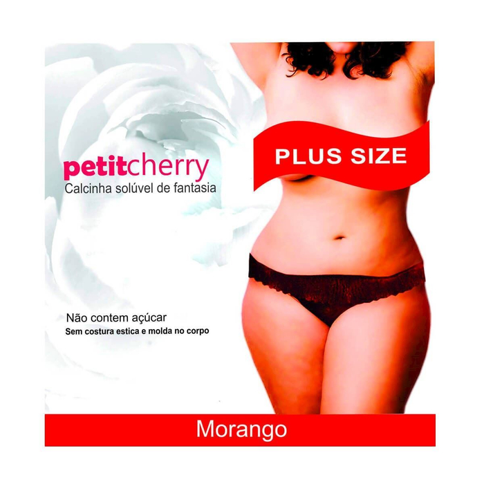 Calcinha Solúvel De Fantasia Plus Size Sem Costura De Gelatina Petit Cherry