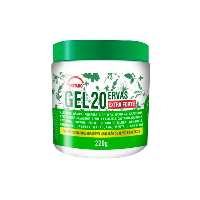 Gel 20 Ervas Extra Forte Alívio E Frescor 220g Rhenuks