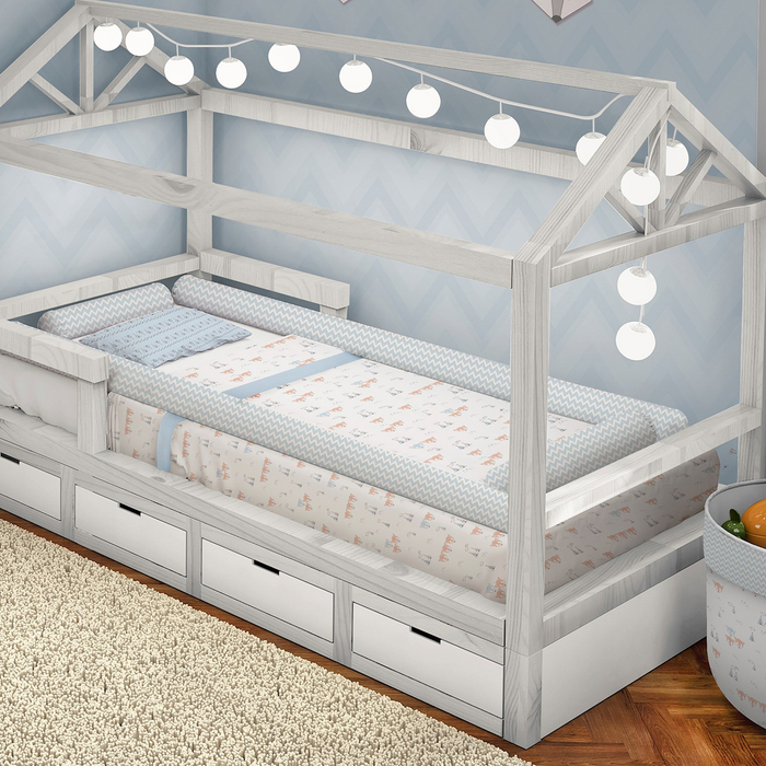 Jogo De Mini Cama Papi Baby Contem 03 Peças