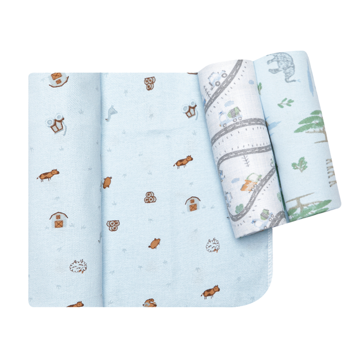 Cueiro Flanelado Papi Estampado 80cm X 60cm Contem 03 Un
