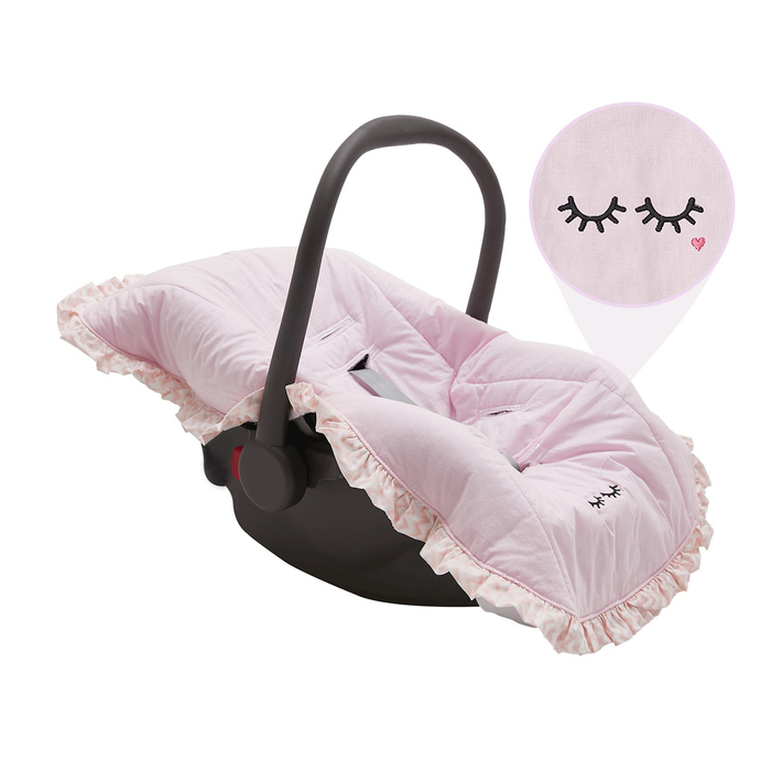 Capa Para Bebe Conforto Acolchoada Papi Baby Com Babado 92cm X 55cm Contem 01 Un