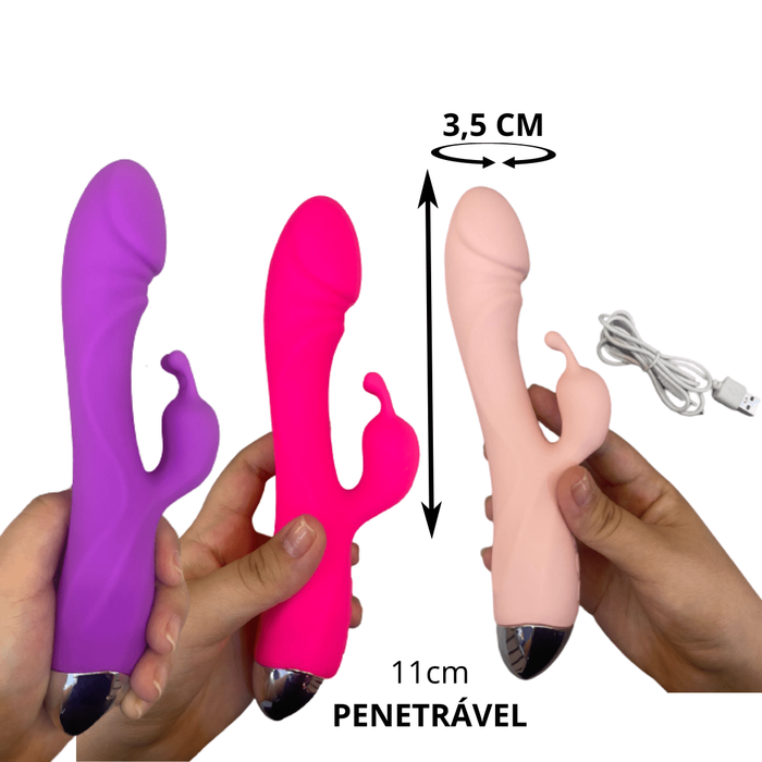 Vibrador Ponto G com Estimulador de Clitóris Free Romeo