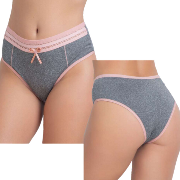 Calcinha Tanga Mescla com Lacinho Confortável Lingerie Feminino