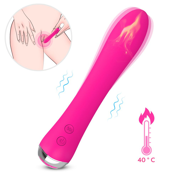 Vibrador Personal com Aquecimento em Silicone Flexível