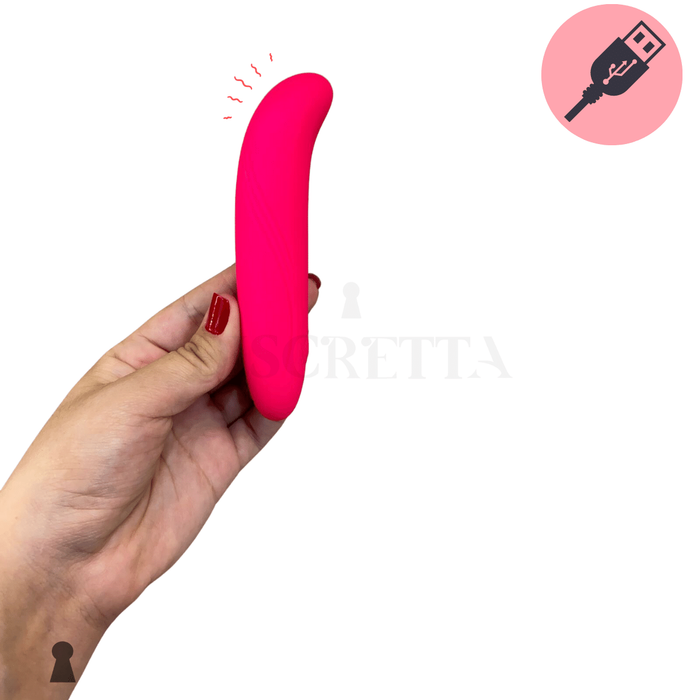 Vibrador Personal Ponto G Gofinho Recarregável 12x2,5cm