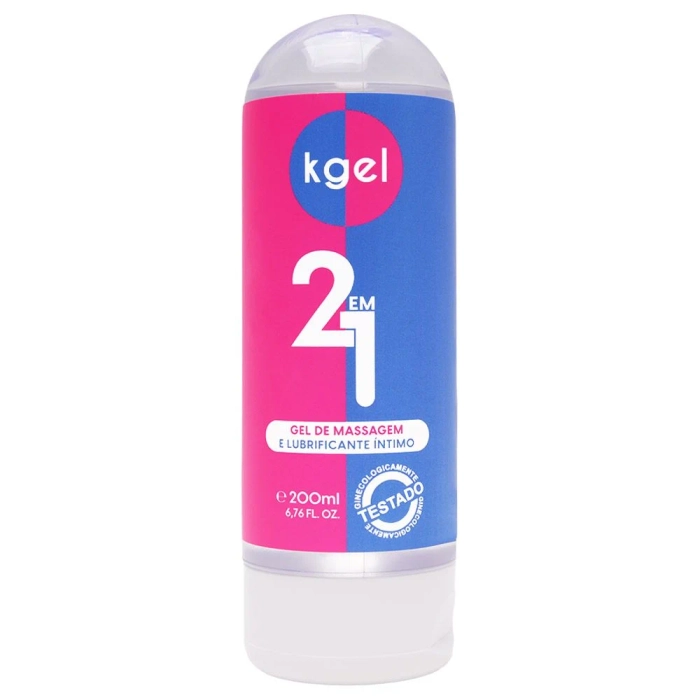 Gel de Massagem e Lubrificante Íntimo 2 em 1 Kgel 200ml